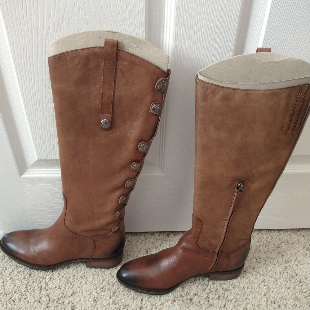 Sam Edelman Leather Tall Riding Boot Size 9 - Picture 4 of 8